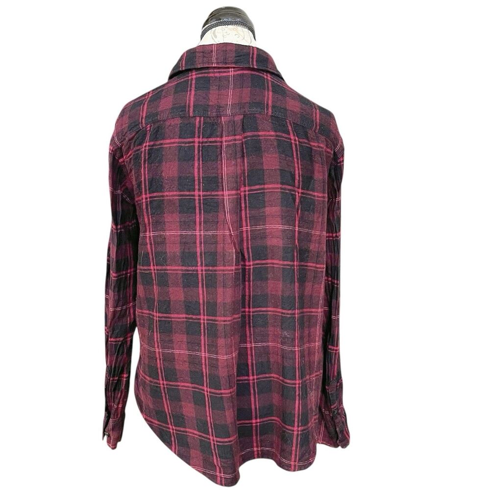 L.o.g.g. H&M Womens Button down Shirt Sz 8 Plaid Preppy Grunge Y2k 2000's Hiking - Picture 4 of 16